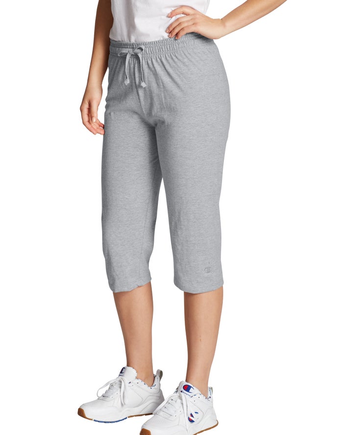 Champion Dame Bukser Grå - Classic Jersey Capris - Danmark CTP-736295